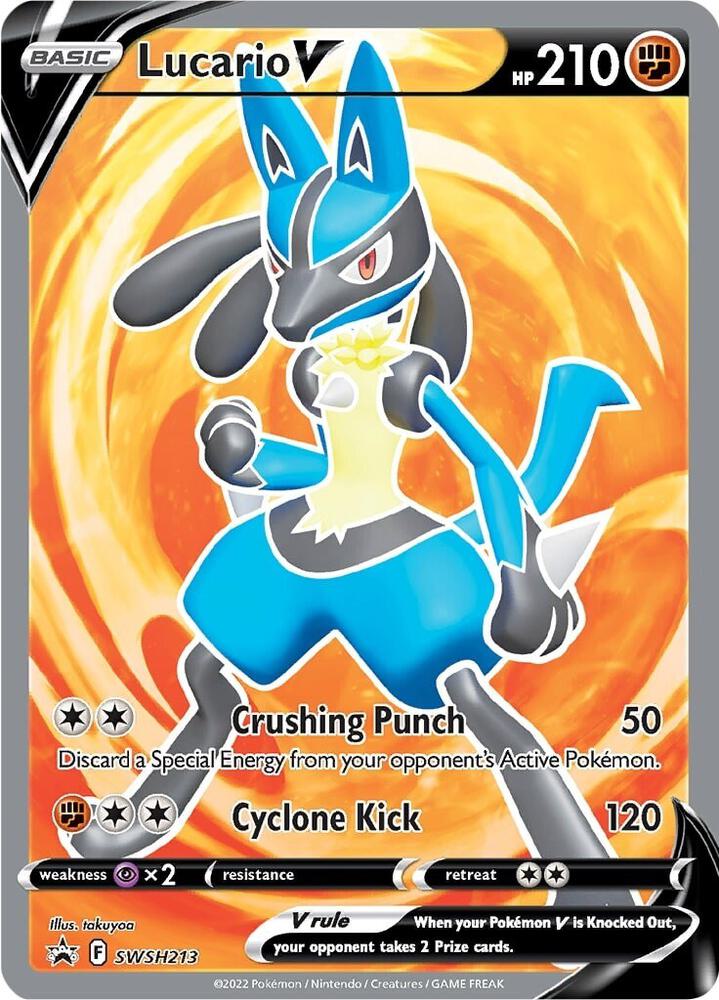 Lucario V - SWSH213 - SWSH: Sword & Shield Promo Cards
