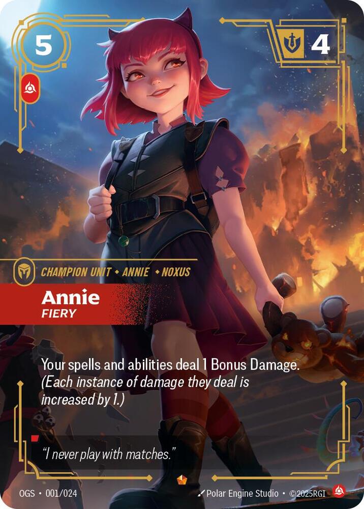 Annie, Fiery - Riftbound Organized Play Promotional Cards (OPP)