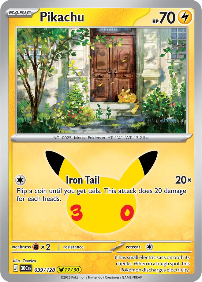 Pikachu - 039/128 - ME: 30th Celebration (30C)