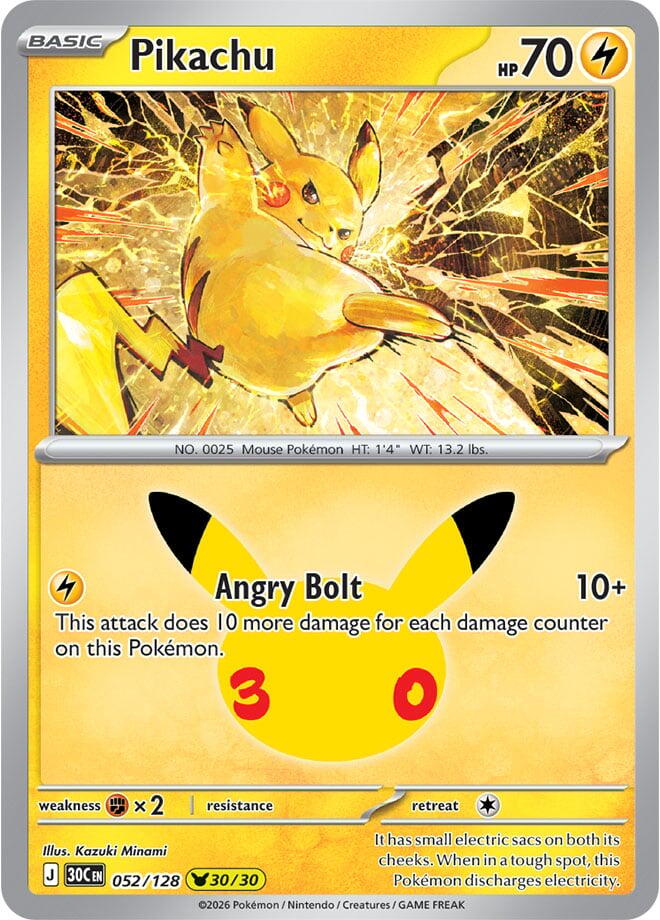 Pikachu - 052/128 - ME: 30th Celebration (30C)