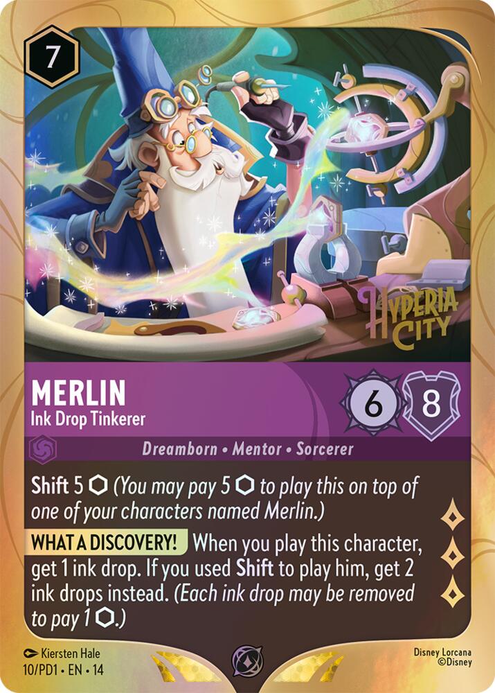 Merlin - Ink Drop Tinkerer - Disney Lorcana Promo Cards (DLPC) 