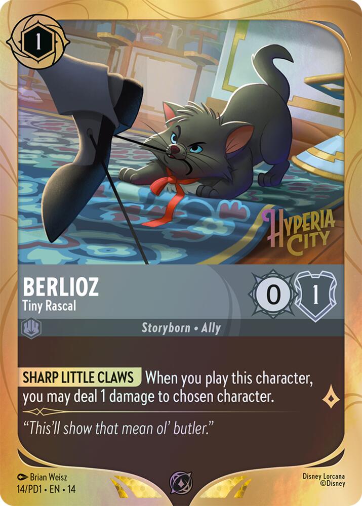 Berlioz - Tiny Rascal - Disney Lorcana Promo Cards (DLPC) 