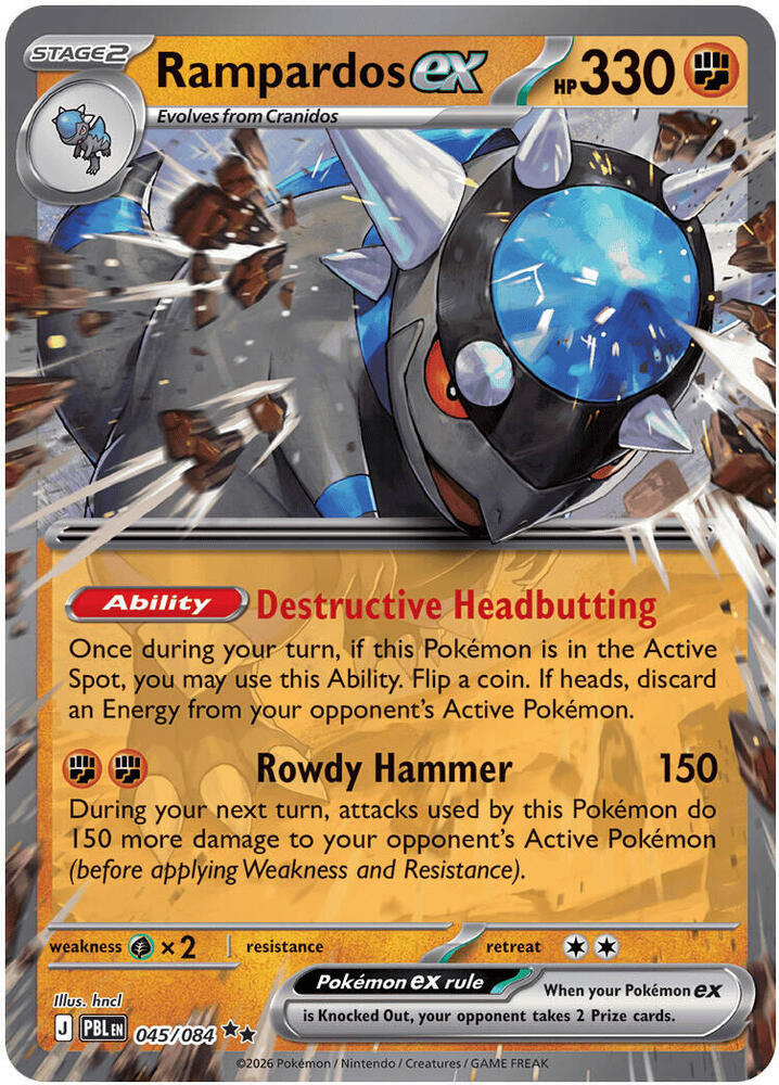 Rampardos ex - 045/084 - ME05: Pitch Black (PBL)