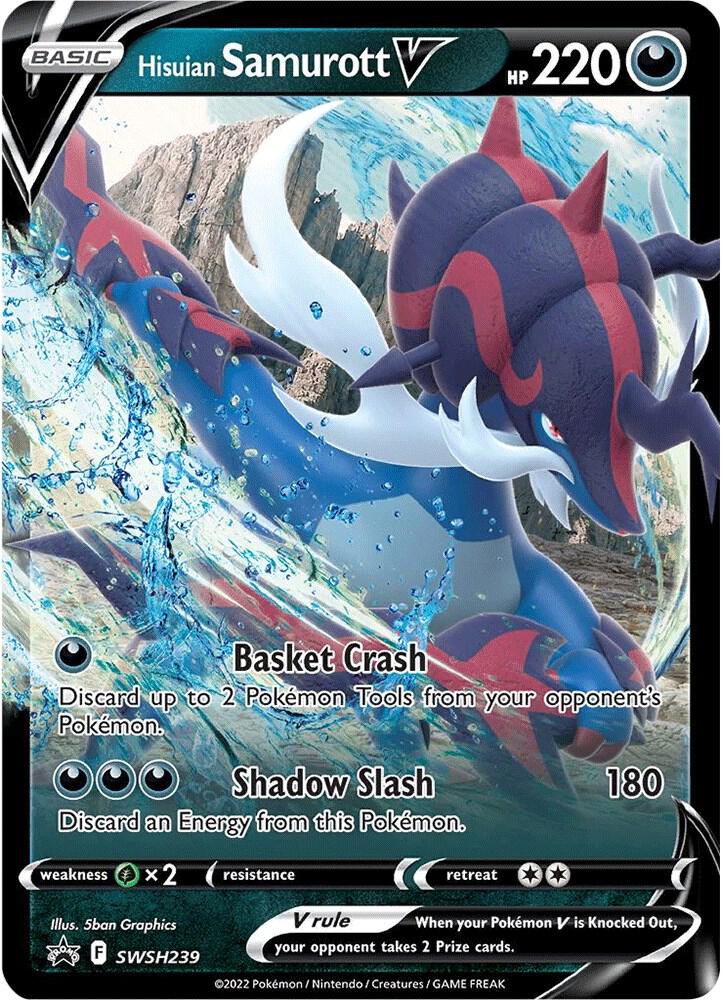 Hisuian Samurott V - SWSH239 - SWSH: Sword & Shield Promo Cards 