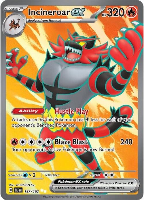Incineroar ex - 187/162 - SV05: Temporal Forces (TEF)