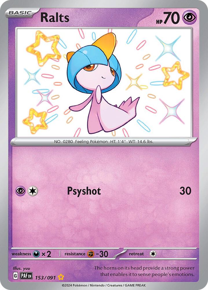 Ralts - 153/091 - SV: Paldean Fates (PAF)