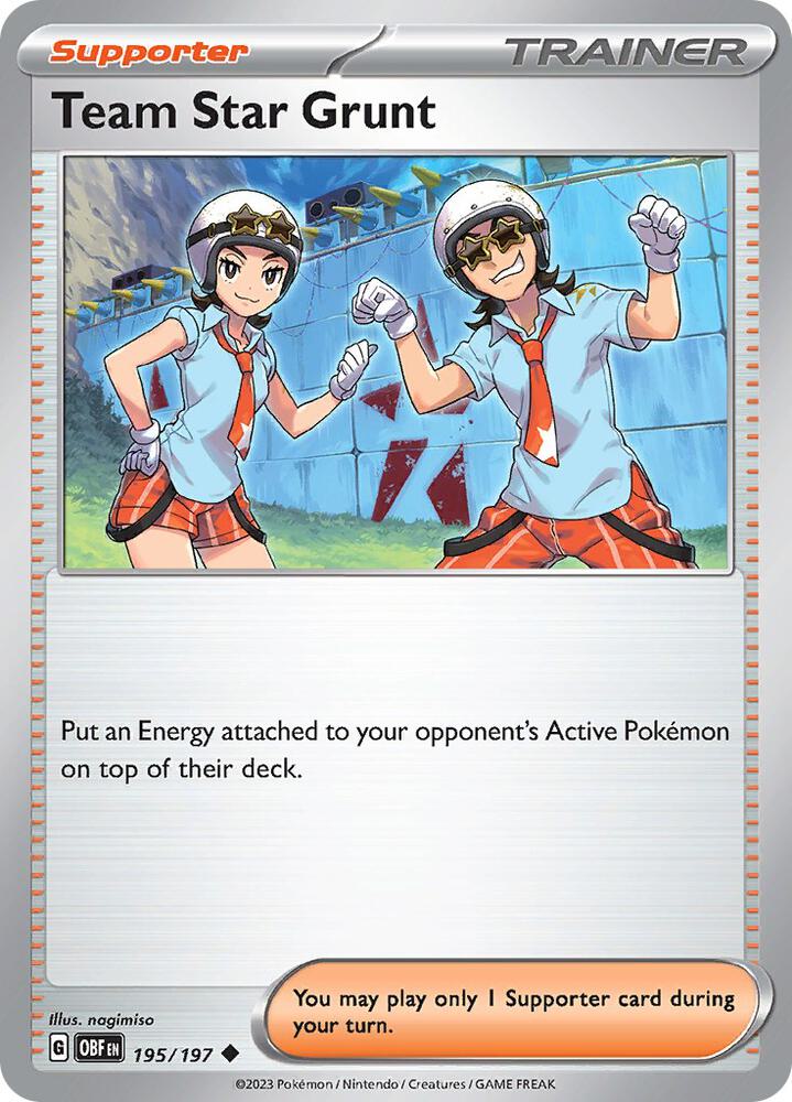Team Star Grunt - SV03: Obsidian Flames 195/197