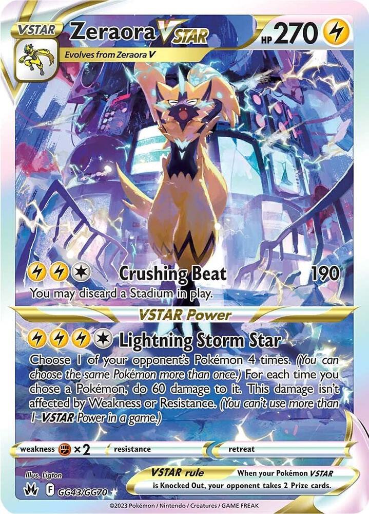Zeraora VSTAR - Crown Zenith: Galarian Gallery GG43/GG70