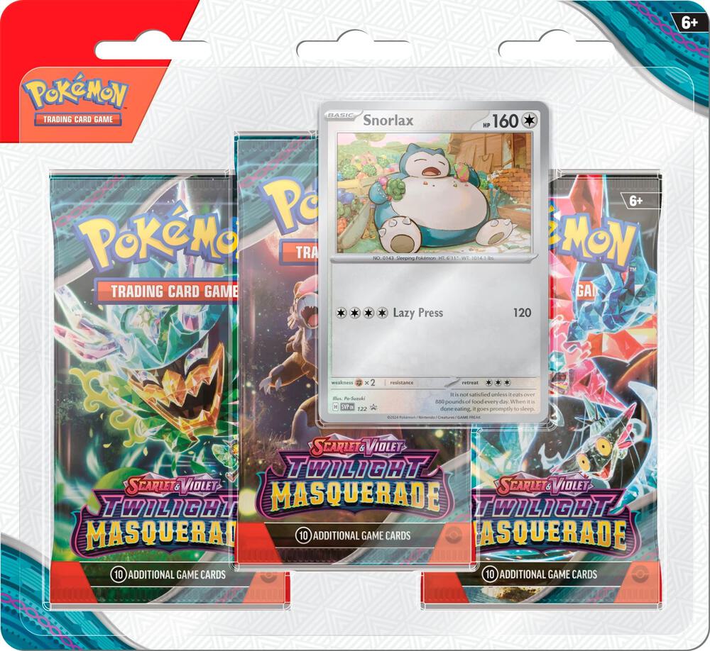 Twilight Masquerade 3 Pack Blister [Snorlax] - SV06