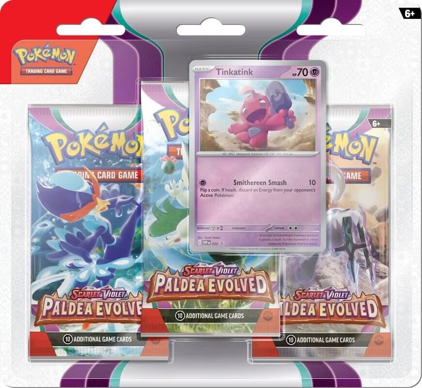Paldea Evolved 3 Pack Blister [Tinkatink] - SV02: Paldea Evolved (PAL)