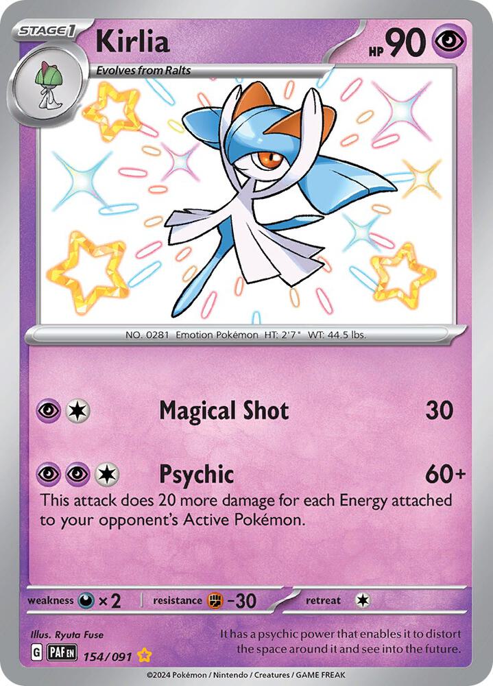 Kirlia - 154/091 - SV: Paldean Fates (PAF)