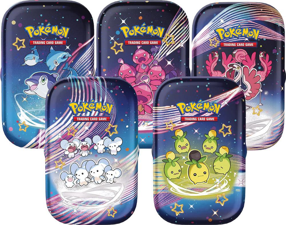 Paldean Fates Mini Tin [Maushold, Tinkatink, Flamigo, Smoliv, Finizen]