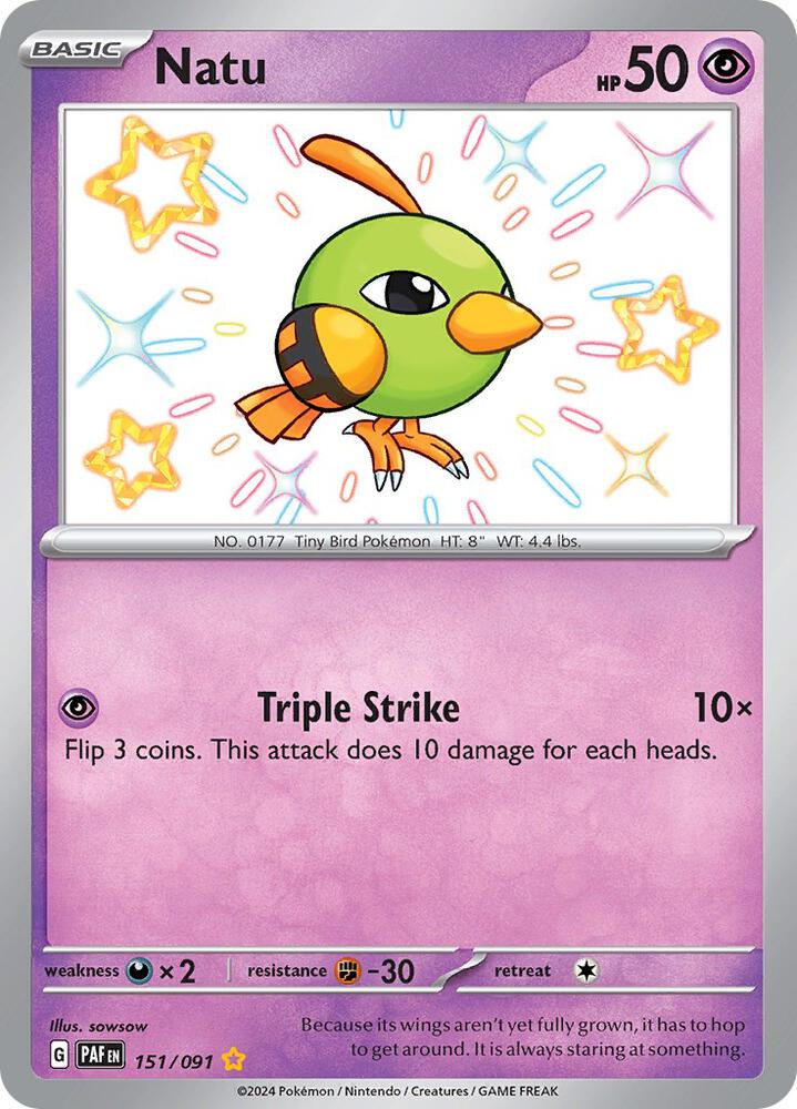 Natu - 151/091 - SV: Paldean Fates (PAF)