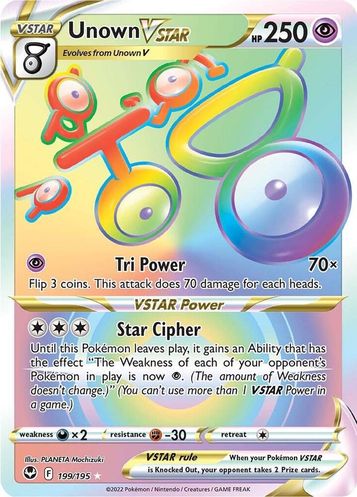 Unown VSTAR (Secret) - SWSH12: Silver Tempest (SWSH12)