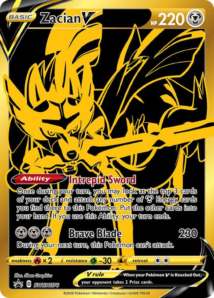 Zacian V - SWSH076 - SWSH: Sword & Shield Promo Cards (SWSD)