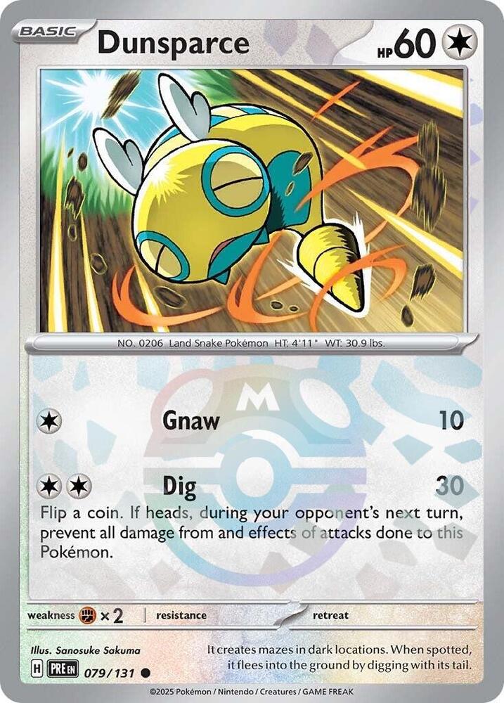 Dunsparce (Master Ball Pattern) - SV: Prismatic Evolutions (PRE)