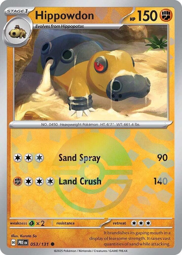 Hippowdon (Poke Ball Pattern) - SV: Prismatic Evolutions (PRE)