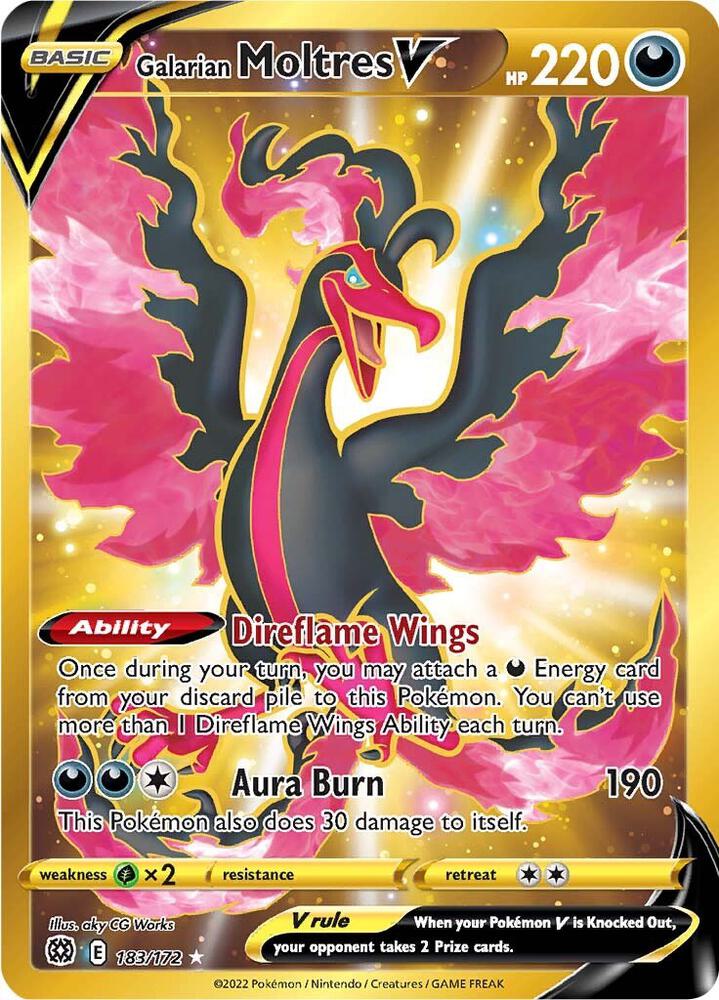 Galarian Moltres V (Secret) - SWSH09: Brilliant Stars (SWSH09)