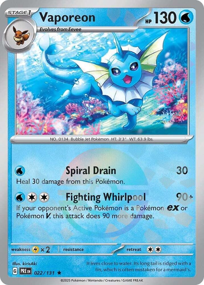 Vaporeon (Poke Ball Pattern) - SV: Prismatic Evolutions (PRE)