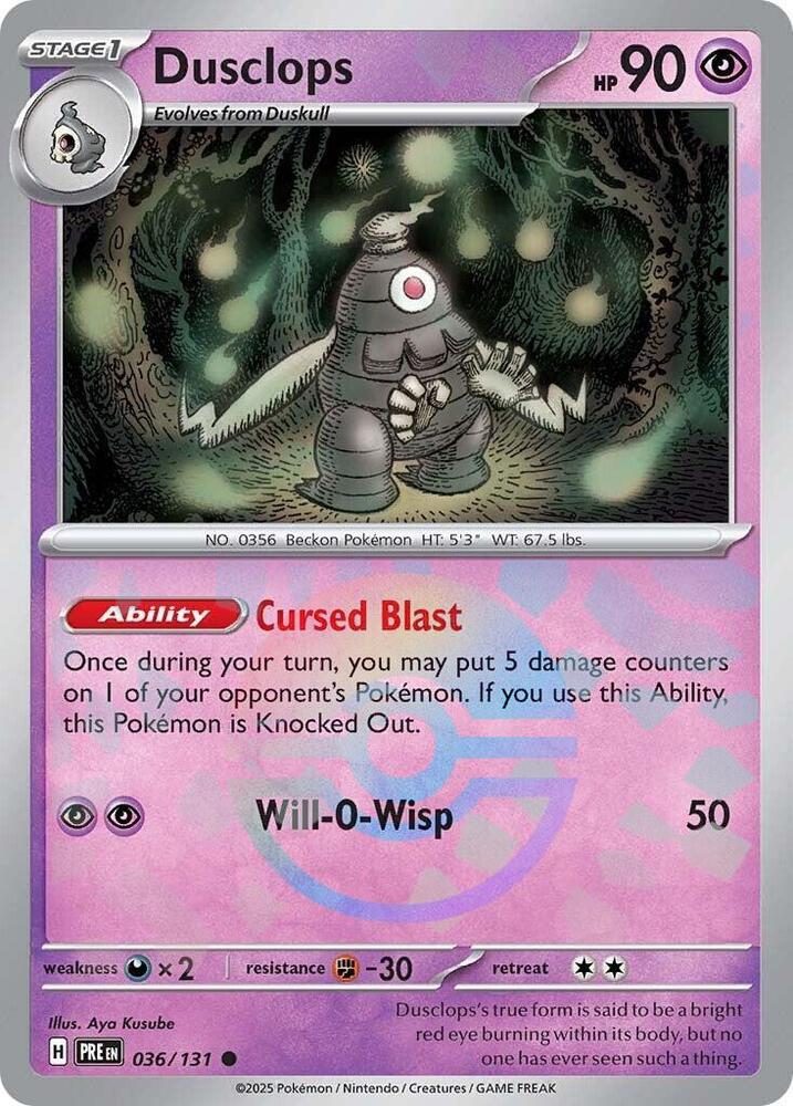 Dusclops (Poke Ball Pattern) - SV: Prismatic Evolutions (PRE)