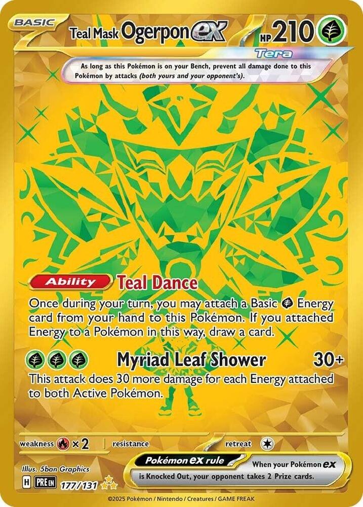 Teal Mask Ogerpon ex - 177/131 - SV: Prismatic Evolutions (PRE)