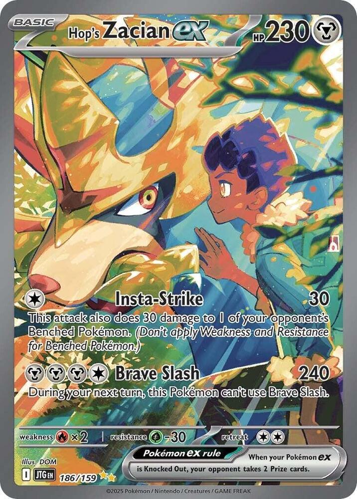 Hop's Zacian ex - 186/159 - SV09: Journey Together (JTG)