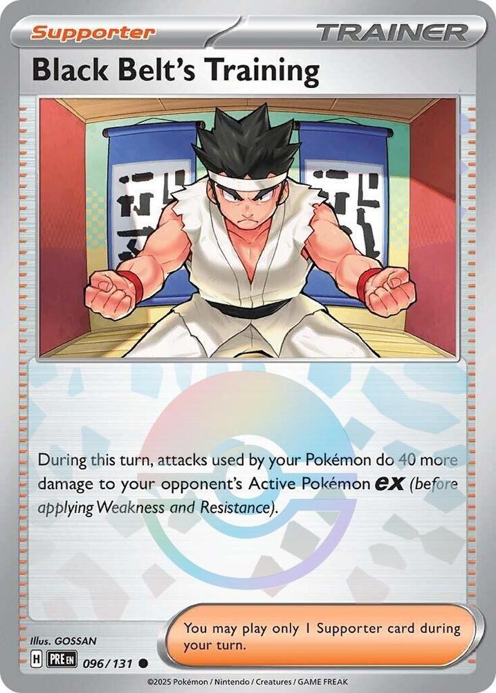 Black Belt's Training - 096/131 (Poke Ball Pattern) - SV: Prismatic Evolutions (PRE) 