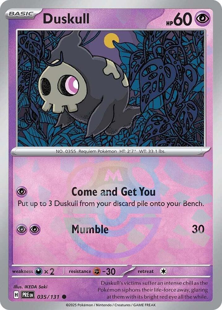 Duskull (Master Ball Pattern) - SV: Prismatic Evolutions (PRE)