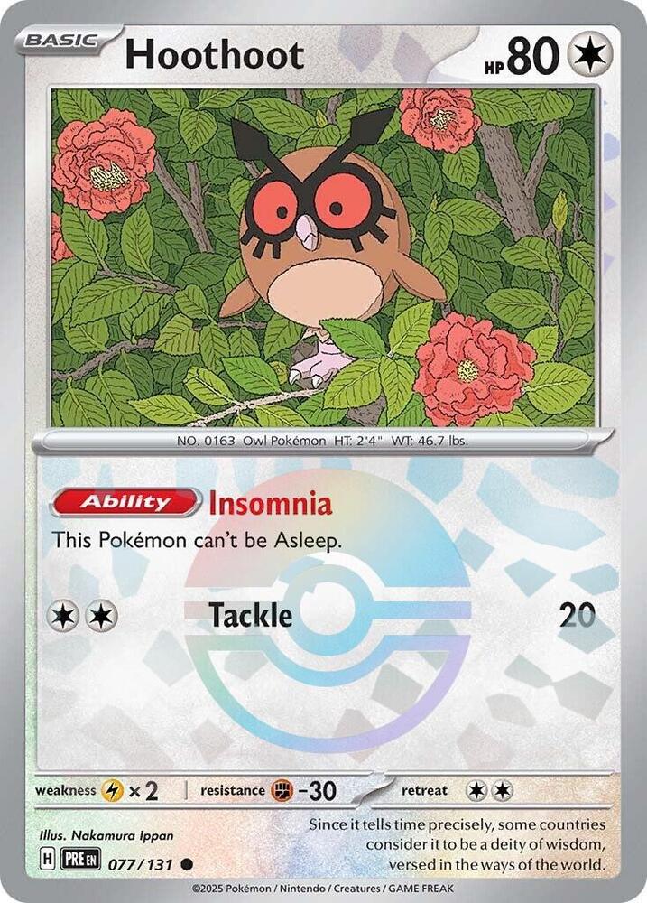 Hoothoot (Poke Ball Pattern) - SV: Prismatic Evolutions (PRE) 