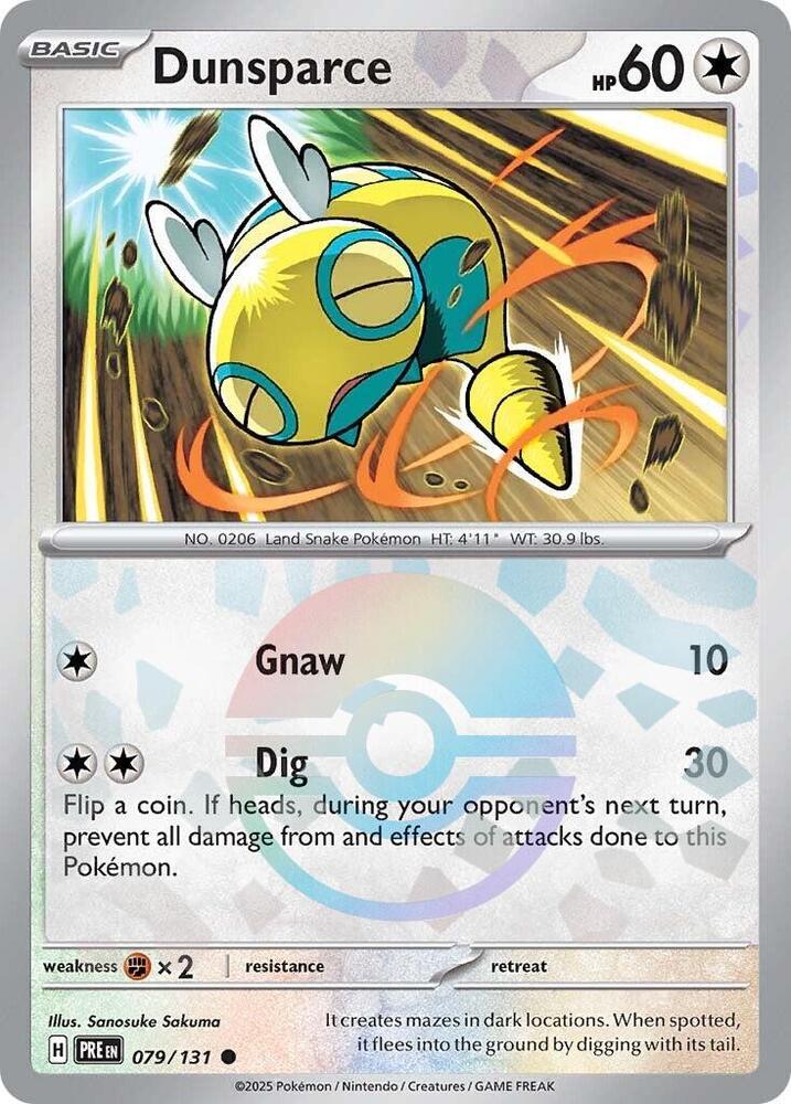 Dunsparce (Poke Ball Pattern) - SV: Prismatic Evolutions (PRE) 
