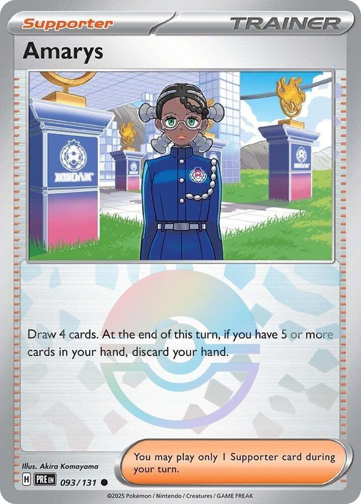 Amarys - 093/131 (Poke Ball Pattern) - SV: Prismatic Evolutions (PRE) 