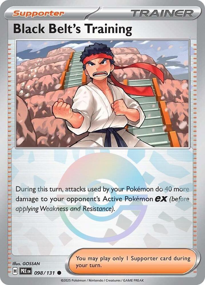 Black Belt's Training - 098/131 (Poke Ball Pattern) - SV: Prismatic Evolutions (PRE) 