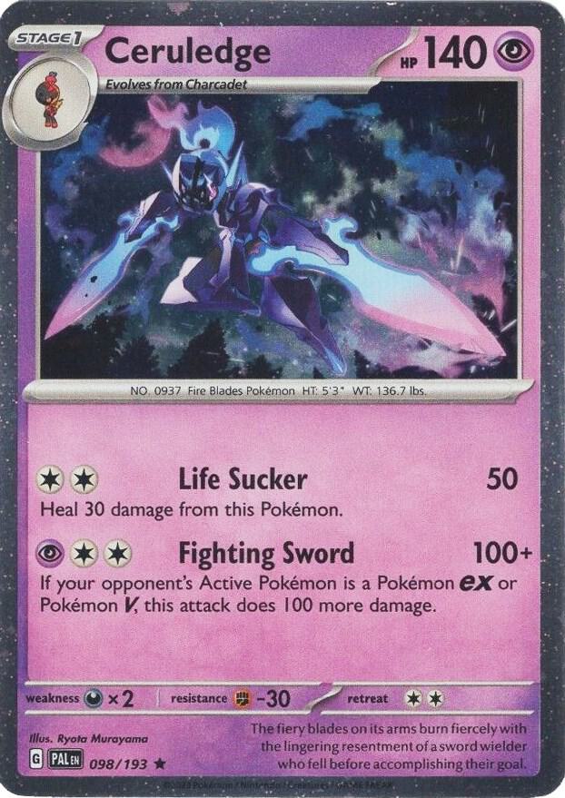 Ceruledge - 098/193 (Cosmos Holo) - Miscellaneous Cards & Products (MCAP) 