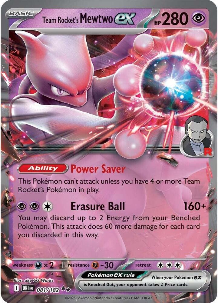 Team Rocket's Mewtwo ex - 081/182 - SV10: Destined Rivals (DRI)