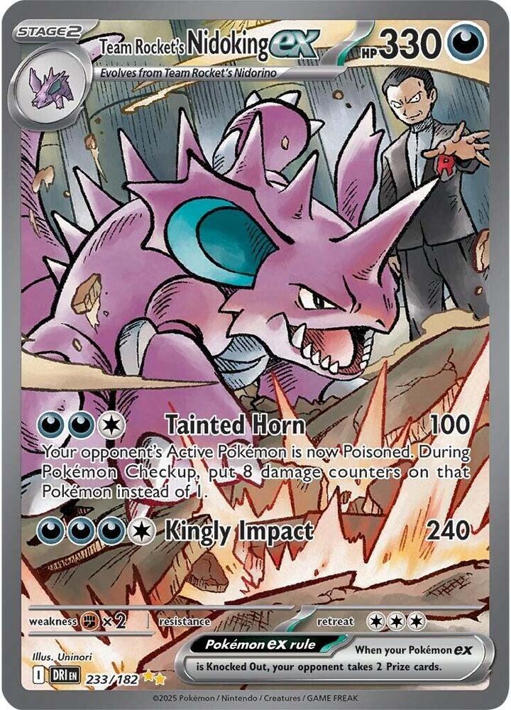 Team Rocket's Nidoking ex - 233/182 - SV10: Destined Rivals (DRI)