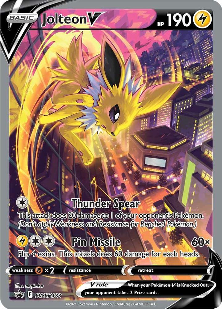 Jolteon V - SWSH183 - SWSH: Sword & Shield Promo Cards (SWSD) 