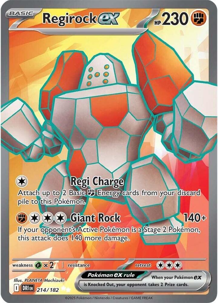 Regirock ex - 214/182 - SV10: Destined Rivals (DRI)