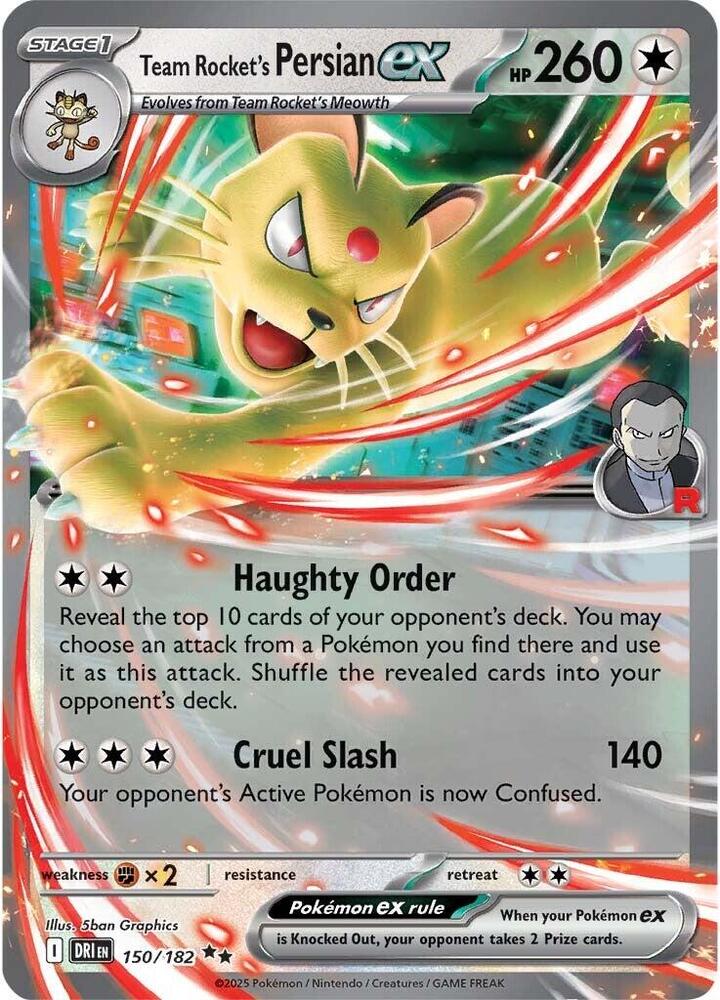 Team Rocket's Persian ex - 150/182 - SV10: Destined Rivals (DRI)