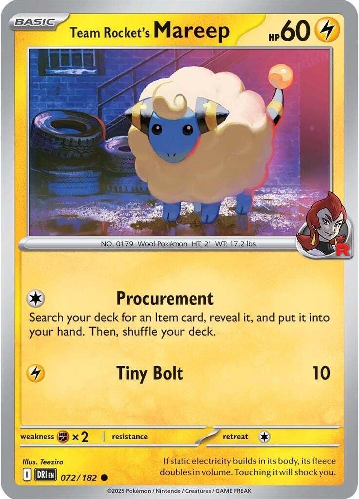 Team Rocket's Mareep - SV10: Destined Rivals (DRI)