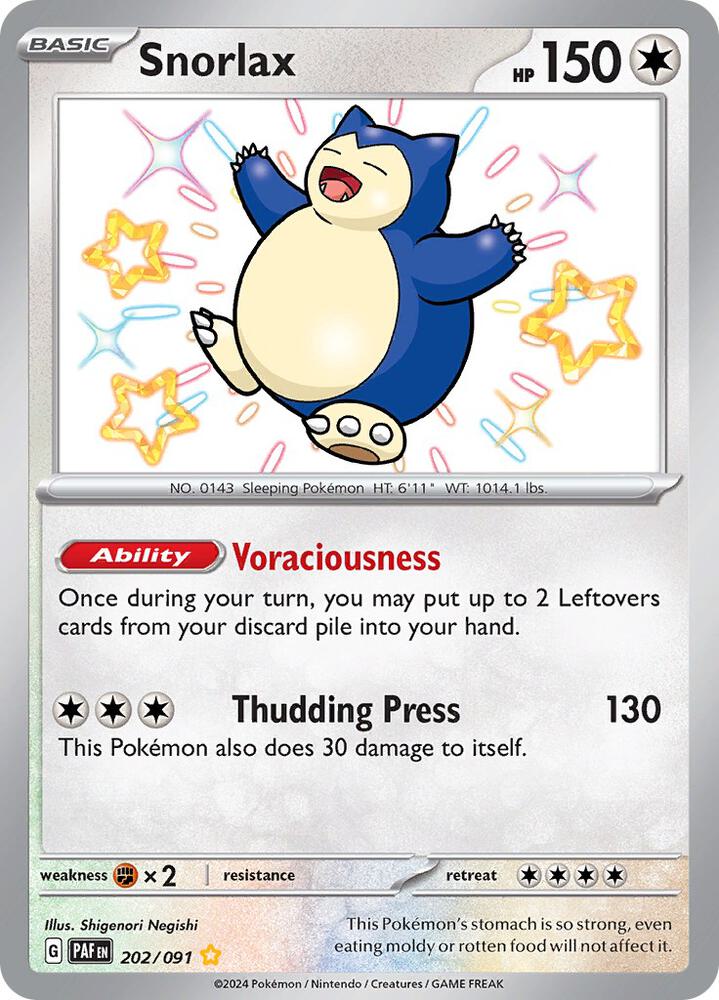 Snorlax - SV: Paldean Fates 202/091