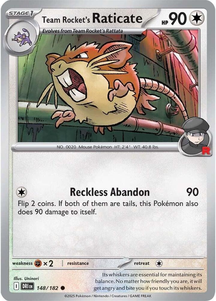 Team Rocket's Raticate - 148/182 - SV10: Destined Rivals (DRI)