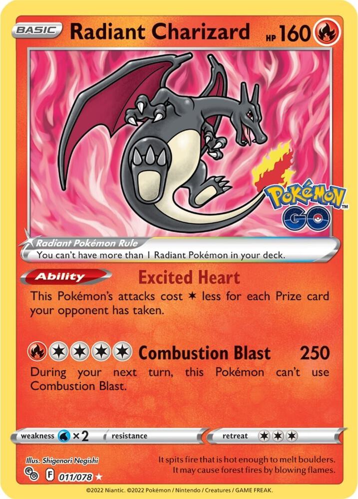 Radiant Charizard - Pokemon GO 011/078