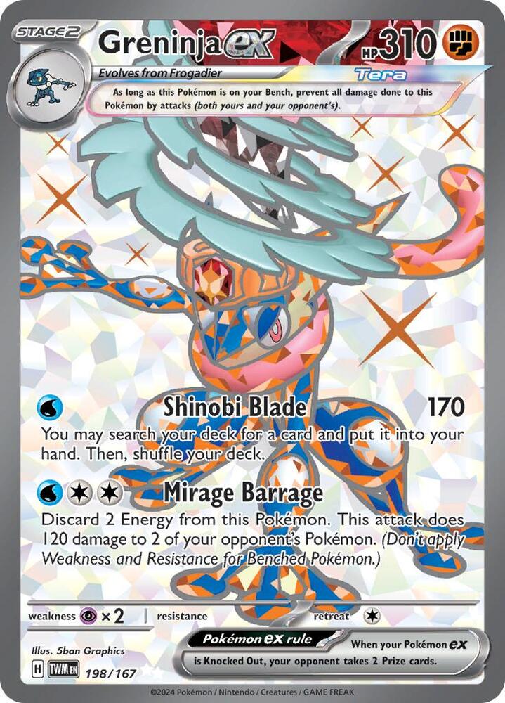 Greninja ex - 198/167 - SV06: Twilight Masquerade (TWM)