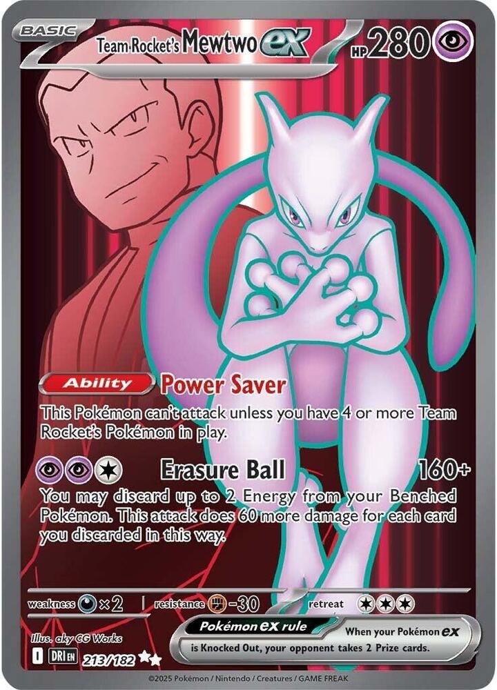 Team Rocket's Mewtwo ex - 213/182 - SV10: Destined Rivals (DRI)