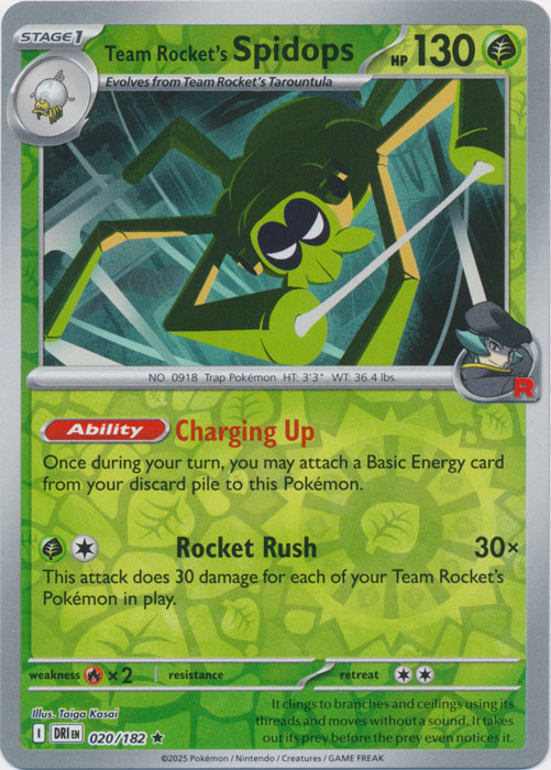 Team Rocket's Spidops - 020/182 - SV10: Destined Rivals (DRI) 