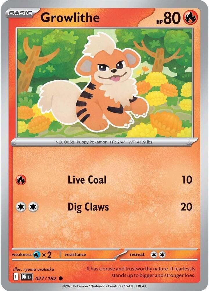 Growlithe - SV10: Destined Rivals (DRI) 