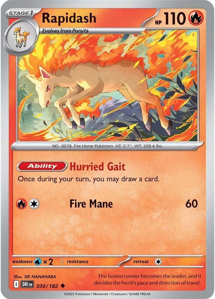 Rapidash - 030/182 - SV10: Destined Rivals (DRI) 