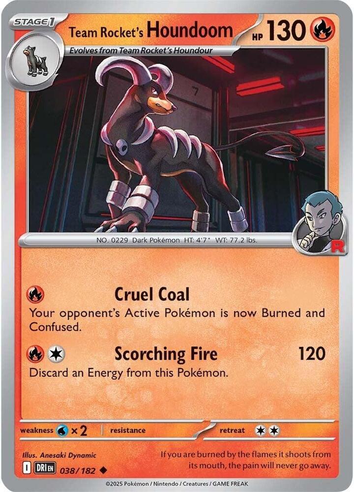 Team Rocket's Houndoom - 038/182 - SV10: Destined Rivals (DRI) 