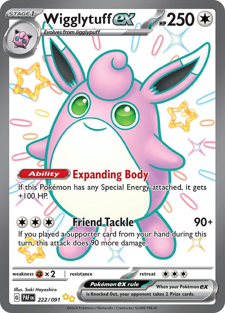 Wigglytuff ex - SV: Paldean Fates 222/091