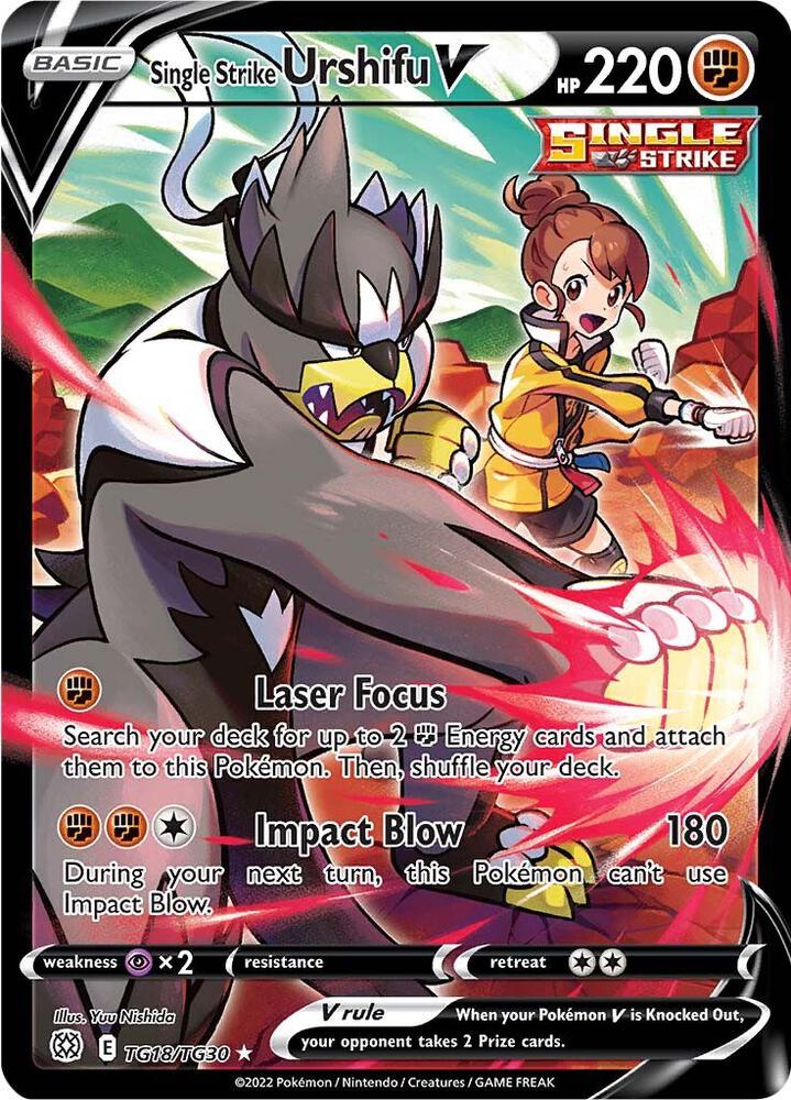 Single Strike Urshifu V - SWSH09: Brilliant Stars Trainer Gallery TG18/TG30